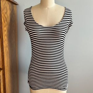 Black & white striped shirt